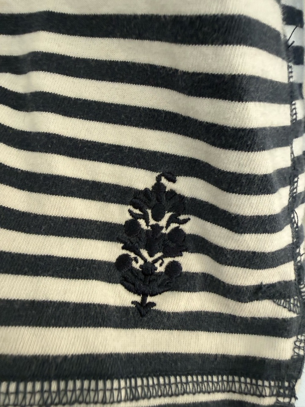 FP Movement by Free People Restoration Yarn Dye Stripe Layer Navy and White Top - Picture 6 of 15
